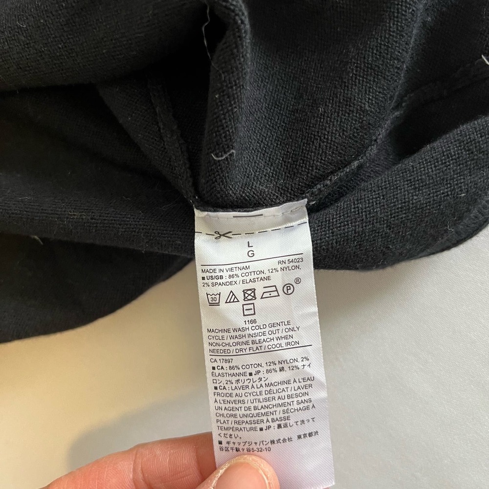 Banana Republic Black v-neck tank top L - Picture 6 of 8